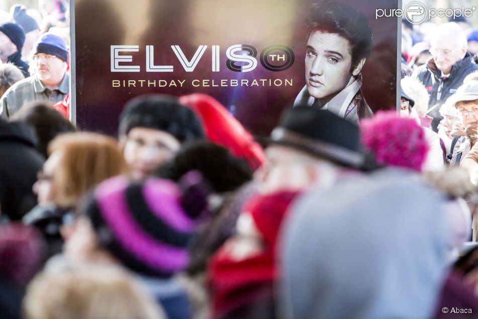 80e anniversaire d&#039;Elvis dans la propriété de Graceland à Memphis, le 8 janvier 2015.