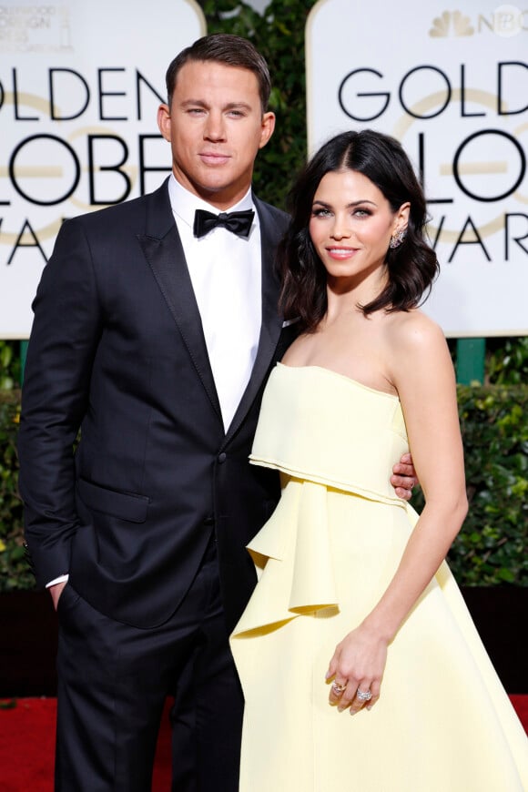 Channing Tatum et sa femme Jenna Dewan-Tatum - La 72e cérémonie annuelle des Golden Globe Awards à Beverly Hills, le 11 janvier 2015