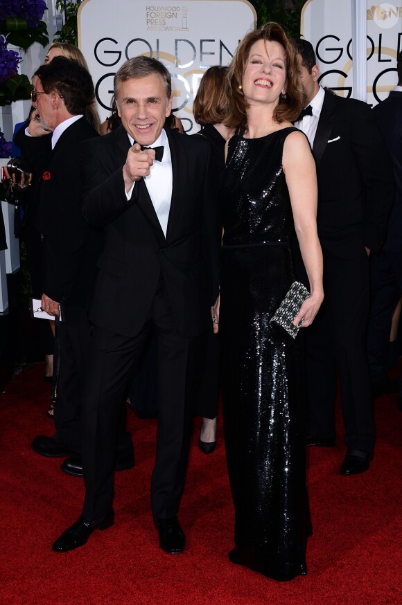 Christoph Waltz et Judith Holste - La 72e cérémonie annuelle des Golden Globe Awards à Beverly Hills, le 11 janvier 2015