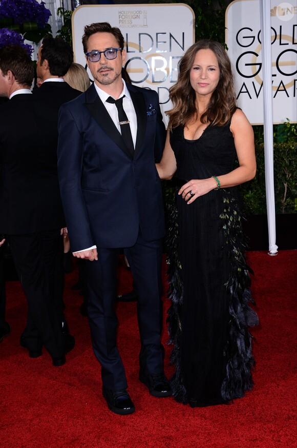 Robert Downey Jr et Susan Downey - La 72e cérémonie annuelle des Golden Globe Awards à Beverly Hills, le 11 janvier 2015