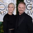 Robin Wright et Ben Foster sur le tapis rouge des Golden Globe Awards au Bervely Hilton à Los Angeles, le 11 janvier 2015.