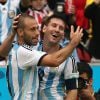 Lionel Messi et Javier Mascherano lors du match entre le Nigeria et l'Argentine, le 25 juin 2014 à Porto Alegre