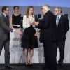 La reine Letizia d'Espagne lors de la 3e cérémonie des Telefonica Ability Awards, prix récompensant l'intégration des personnes handicapées, le 12 janvier 2015 à Madrid.