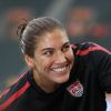 Hope Solo après la demi-finale de la Coupe du monde entre la France et les USA au Borussia-Park de Moenchengladbach, le 13 juillet 2011