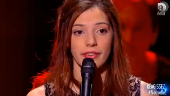 Pauline, dans Nouvelle Star 2015 (l'épreuve du feu) sur D8, le jeudi 15 janvier 2015.