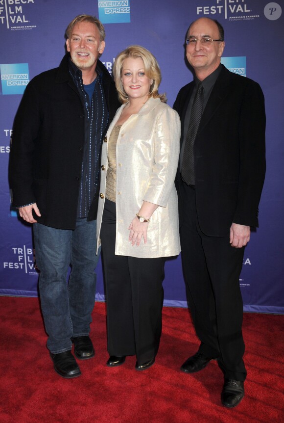 Tenor Jay Hunter Morris, Deborah Voigt et Peter Gelb à la première de Wagner's Dream, au Tribeca Film Festival à New York, le 25 avril 2012