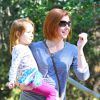 Alyson Hannigan et sa fille Keeva à Los Angeles dans un parc le 15 janvier 2015 