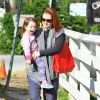 Alyson Hannigan emmène sa fille Keeva au parc à Los Angeles, le 8 janvier 2015 