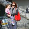 Alyson Hannigan emmène sa fille Keeva au parc à Los Angeles, le 8 janvier 2015  
