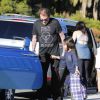Johnny Hallyday se rend à son cours de gym, avant d'aller chercher sa fille Joy à l'école à Los Angeles, le vendredi 16 janvier 2015.