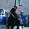 Le chanteur Johnny Hallyday a abîmé sa voiture alors qu'il se rendait à son cours de gym, à Los Angeles, le vendredi 16 janvier 2015.