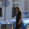 Johnny Hallyday a abîmé sa voiture alors qu'il se rendait à son cours de gym, à Los Angeles, le vendredi 16 janvier 2015.