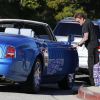 Johnny Hallyday se rend à son cours de gym, avant d'aller chercher sa fille Joy à l'école à Los Angeles, le vendredi 16 janvier 2015.