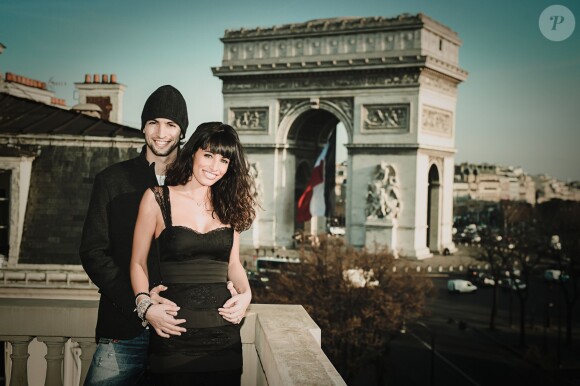 Exclusif - Javier Pastore et sa compagne Chiara Picone à Paris le 12 décembre 2012