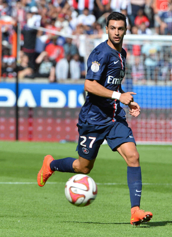 Javier Pastore lors du match entre le Paris Saint Germain et Bastia au Parc des Princes à Paris le 16 août 2014
