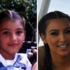 Kim Kardashian, coiffée de tresses à 6 ans (à gauche) et 30 ans (à droite). Photo postée le 16 janvier 2015.