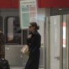 Katie Holmes arrive à l'aéroport Tegel à Berlin, le 19 janvier 2015.