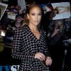 Jennifer Lopez arrive sur le plateau de l'émission "The Daily Show with Jon Stewart" à New York, le 20 janvier 2015. 