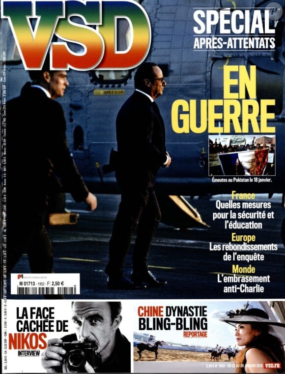 Magazine VSD en kiosques jeudi 22 janvier 2015.