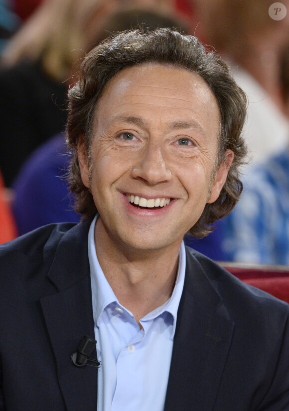 Stéphane Bern - Enregistrement de l'émission Vivement Dimanche spéciale Les enfants du Top 50, le 8 octobre 2014.