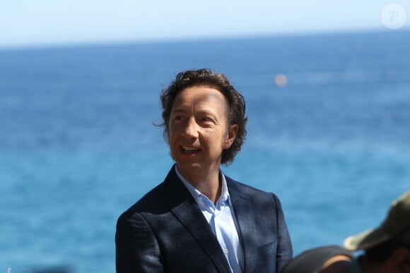 Exclusif - Stéphane Bern en tournage au jardin du Rayol-Canadel à Rayol-Canadel-sur-Mer pour l'émission "Les plus beaux jardins", le 11 juillet 2014.