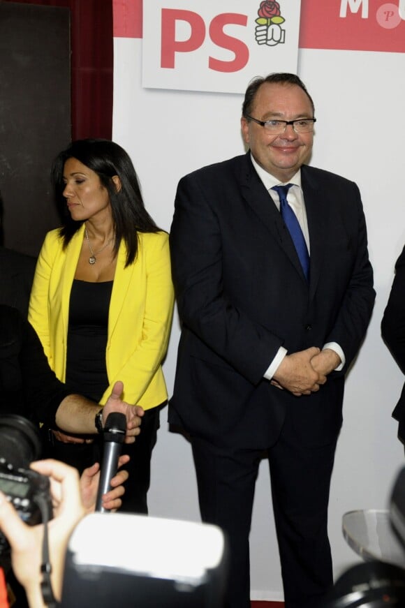 Patrick Mennucci et Samia Ghali à Marseille le 20 octobre 2013.