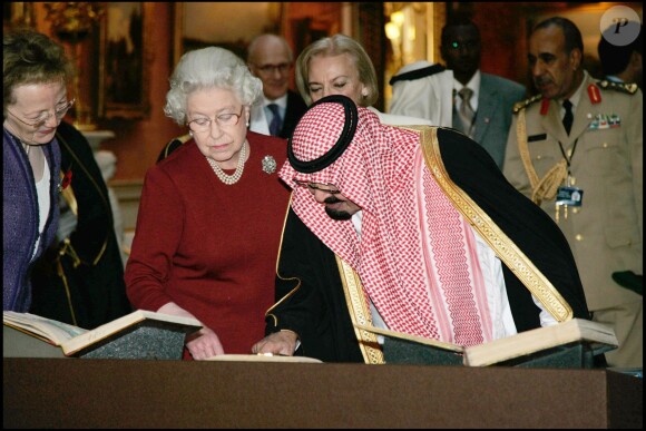 Le roi Abdallah d'Arabie saoudite en visite officielle à Londres le 30 octobre 2007