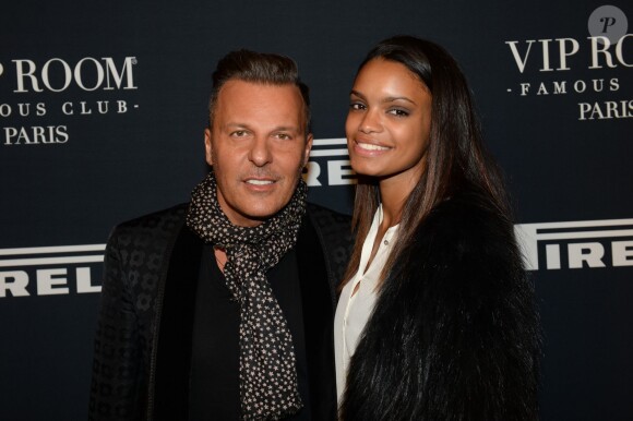 Jean-Roch et sa compagne Anaïs Monory - Soirée de présentation du calendrier Pirelli 2015 au VIP Room à Paris, le 22 janvier 2015.