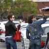 Exclusive - Mandy Moore et son mari Ryan Adams terminent leurs courses chez Gelson's à Los Feliz, ils remplissent le coffre de leur voiture le 31 janvier 2014  