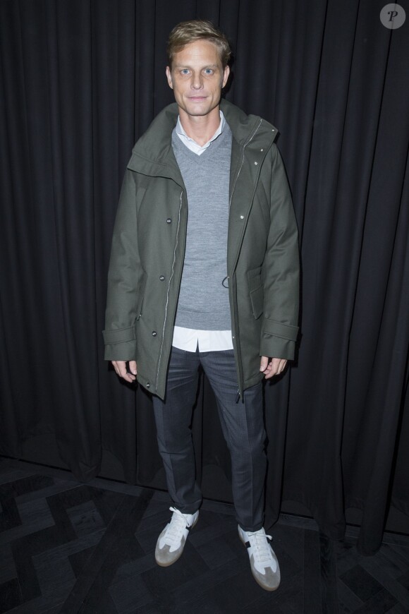 Arnaud Lemaire au défilé de mode hommes Dior collection prêt-à-porter Automne Hiver 2015/2016 au Tennis Club de Paris le 24 janvier 2015.