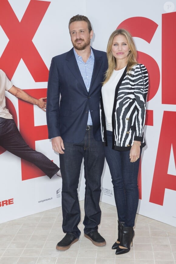 Jason Segel et Cameron Diaz Photo-Call du Film "Sex Tape" au Bristol à Paris le 4 septembre 2014 