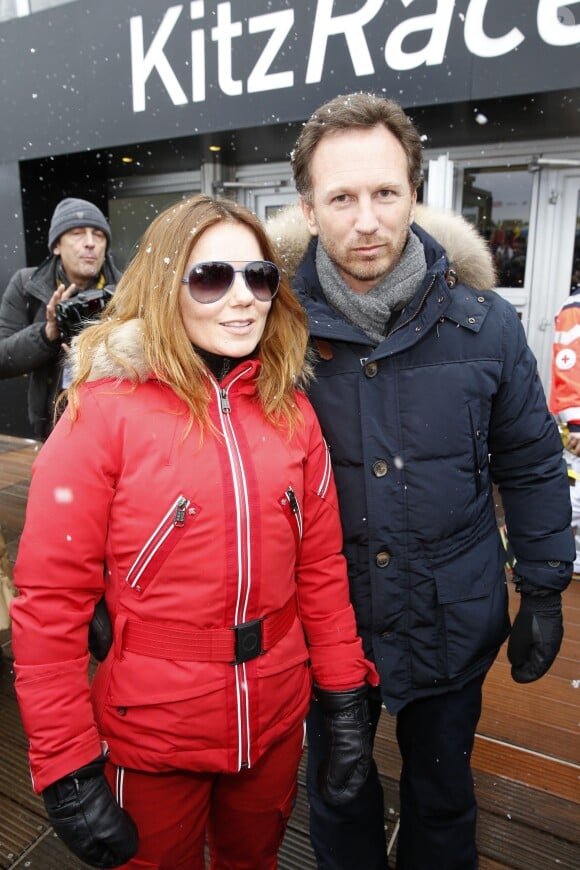 Geri Halliwell et Christian Horner - People à la "Kitz Charity Race" à Kitzbühel en Autriche le 24 janvier 2015.