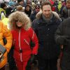 Geri Halliwell et son compagnon Christian Horner - People à la "Kitz Charity Race" à Kitzbühel en Autriche le 24 janvier 2015.