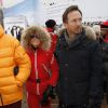 Geri Halliwel et son compagnon Christian Horner - People à la "Kitz Charity Race" à Kitzbühel en Autriche le 24 janvier 2015.