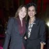 Carla Bruni-Sarkozy et Farida Khelfa - People au défilé de mode Schiaparelli collection Haute Couture printemps-été 2015/2016 à Paris le 26 janvier 2015.
