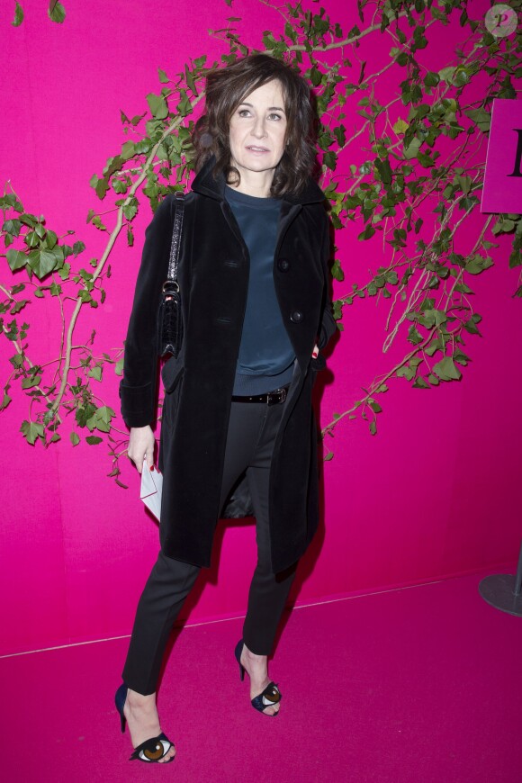 Valérie Lemercier - People au défilé de mode Schiaparelli collection Haute Couture printemps-été 2015/2016 à Paris le 26 janvier 2015.