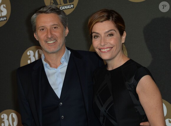 Antoine de Caunes et sa femme Daphné Roulier - Soirée des 30 ans de Canal + au Palais de Tokyo à Paris le 4 novembre 2014.