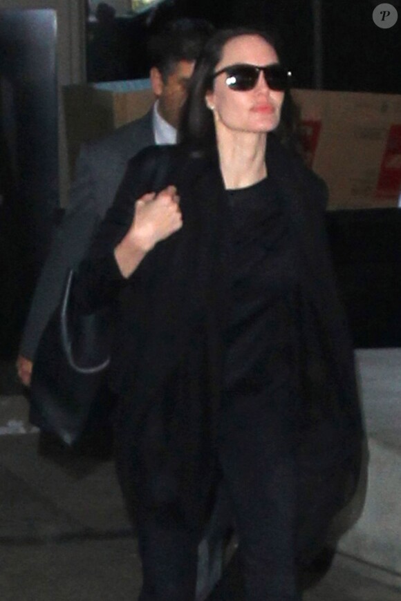Angelina Jolie au LAX de Los Angeles, le 27 janvier 2015.
