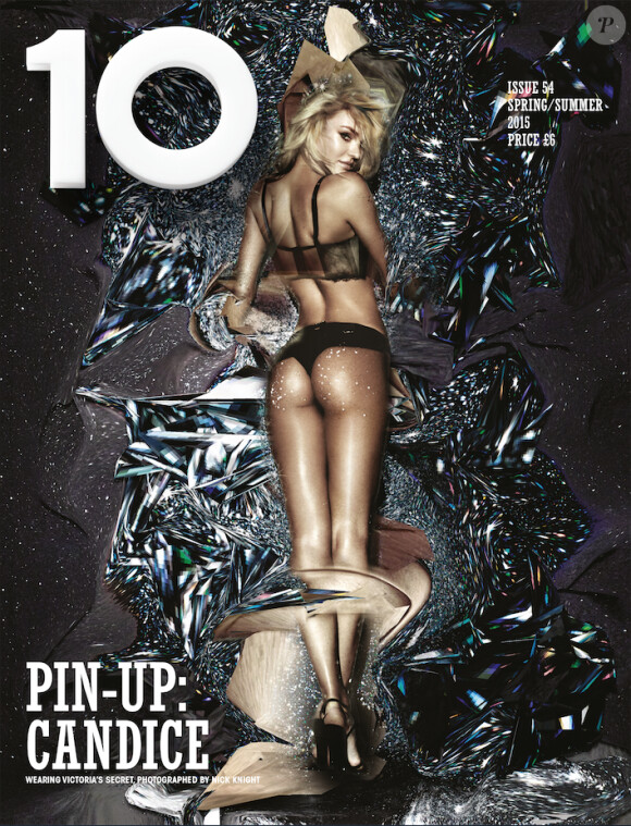 Candice Swanepoel habillée de lingerie Victoria's Secret en couverture du nouveau numéro de 10. Photo par Nick Knight.