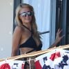 Paris Hilton en maillot de bain fête le " Independence Day " à Malibu Los Angeles, le 04 Juillet 2014 