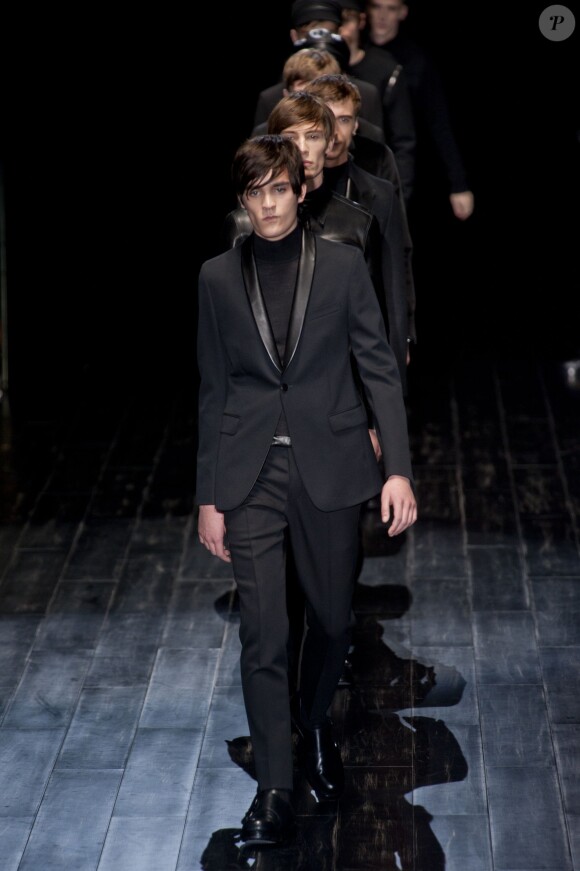 Alain-Fabien Delon (Fils de Alain Delon) defile pour Gucci lors de la fashion week de Milan. Le 13 janvier 2014  GUCCI_Catwalk Milan Men's Fashion Week FW 14/15 Milan - Italy 13-01-201413/01/2014 - Milan