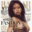 Rihanna, en couverture du numéro de mars 2015 du magazine Harper's Bazaar. Photo par Norman Jean Roy.