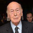 Exclusif - Valéry Giscard d'Estaing participe à la journée spéciale des 60 ans de la radio Europe 1 à Paris, le 4 février 2015.