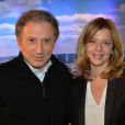 Exclusif - Michel Drucker et Wendy Bouchard participent à la journée spéciale des 60 ans de la radio Europe 1 à Paris, le 4 février 2015.