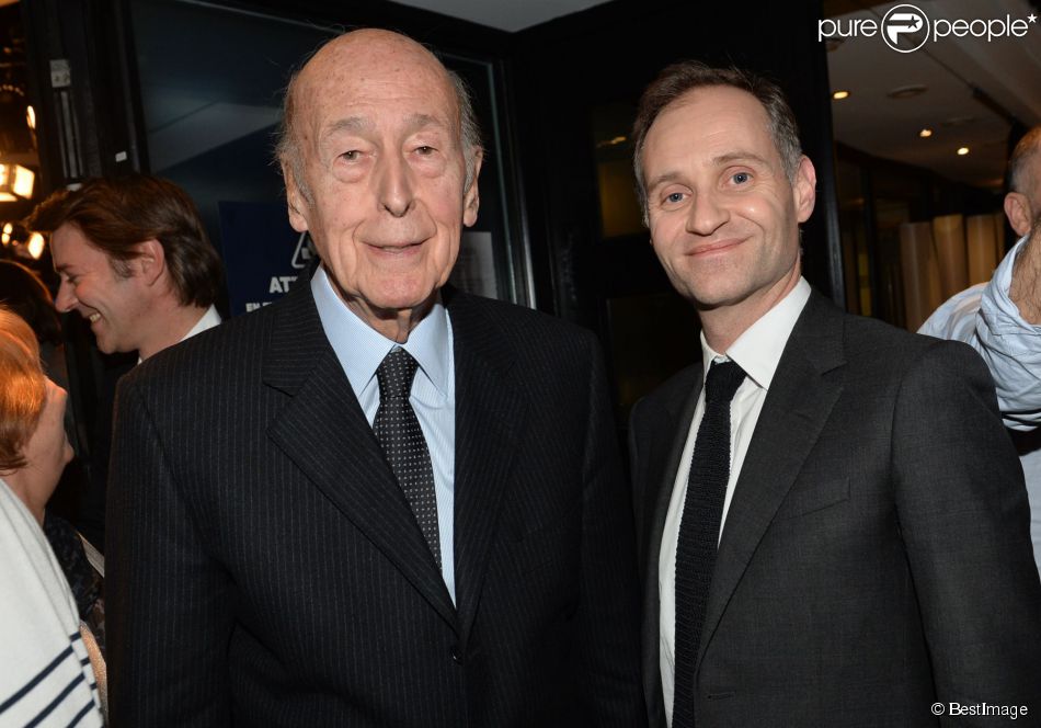 Exclusif - Valéry Giscard d&#039;Estaing, Fabien Namias participent à la journée spéciale des 60 ans de la radio Europe 1 à Paris, le 4 février 2015.