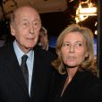 Exclusif - Valéry Giscard d'Estaing et Claire Chazal participent à la journée spéciale des 60 ans de la radio Europe 1 à Paris, le 4 février 2015.