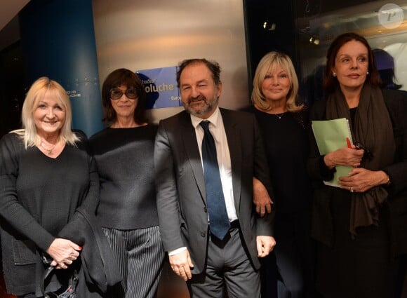 Exclusif - Julie (Julie Leclerc), Vivianne Blassel, Denis Olivennes, Maryse Gildas et Catherine Nay participent à la journée spéciale des 60 ans de la radio Europe 1 à Paris, le 4 février 2015.