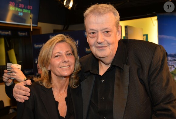 Exclusif - Claire Chazal et Guy Carlier participent à la journée spéciale des 60 ans de la radio Europe 1 à Paris, le 4 février 2015.
