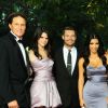 Bruce Jenner, Kendall Jenner, Ryan Seacrest, Kim Kardashian, Khloe Kardashian, Kylie Jenner, Kris Jenner, Kourtney Kardashian, Robert Kardashian lors du mariage de Khloe au Lobster de Santa Monica, le 27 septembre 2009