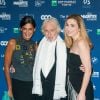 Pierre Richard (Magritte d'Honneur) et sa femme Ceyla Lacerda et Julie Gayet - Cérémonie des Magritte du cinéma à Bruxelles le 7 février 2015